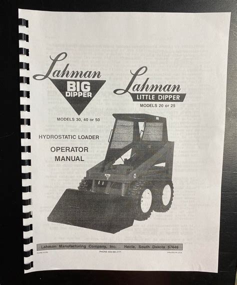 lahman skid steer little dipper operating instructions|lahman skid loader manual.